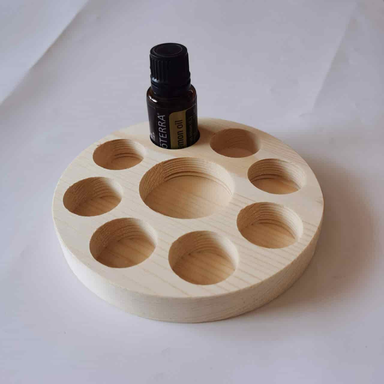 Custom Wooden Essential Oil Display Stand for Wholesale Buyers
