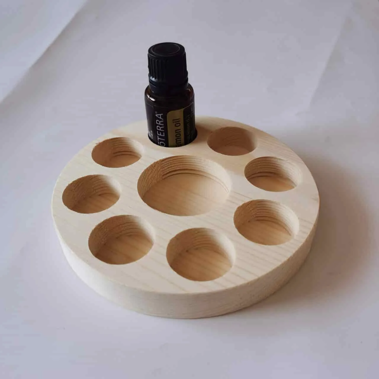 Custom Wooden Essential Oil Display Stand for Buyers