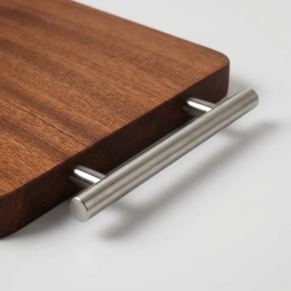 Wenge Wood Cutting Boards with Handle – Custom Double-Sided Kitchen Chopping Blocks 3