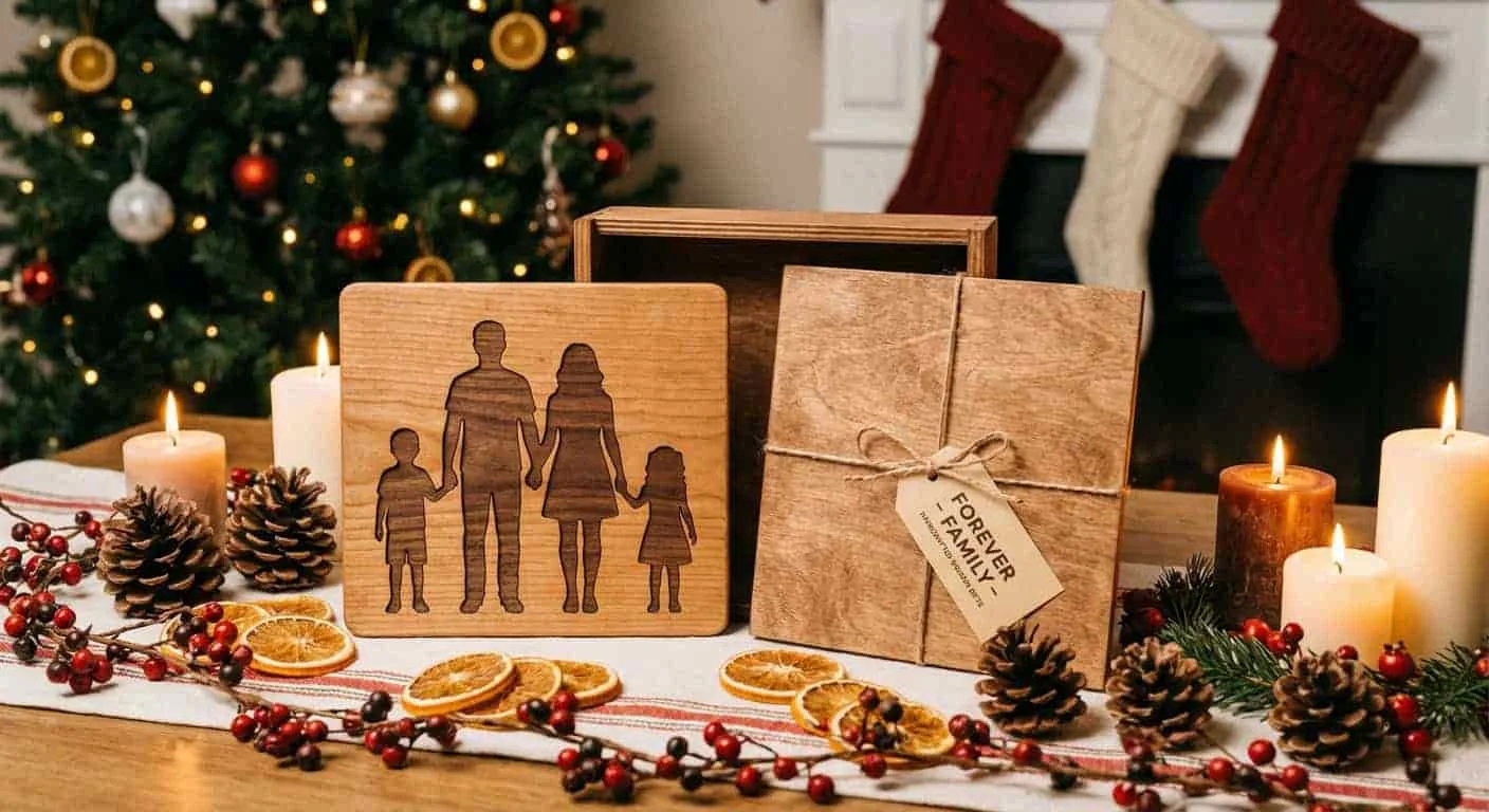 Custom wooden gifts display