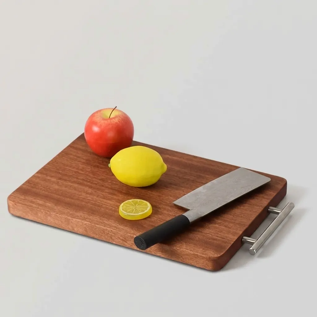 Wenge Wood Cutting Boards with Handle – Custom Double-Sided Kitchen Chopping Blocks 4
