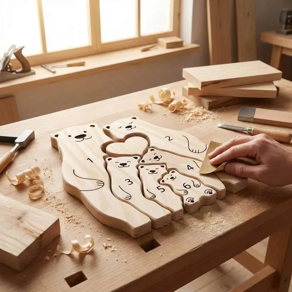 Wood puzzle home decor manufacturing