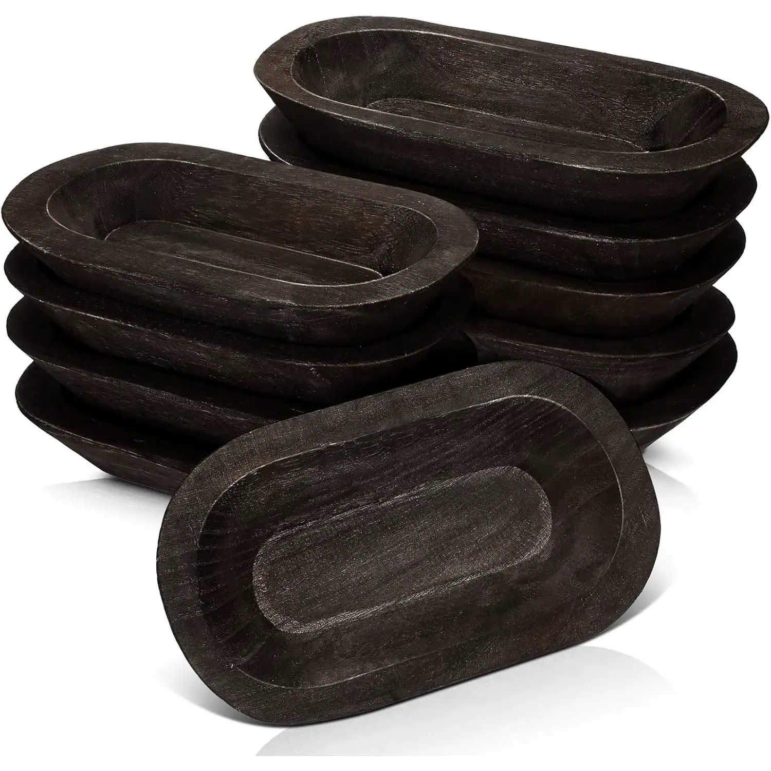 Bulk Oval Wooden Dough Bowls Custom Decorative Wood Bowls 2