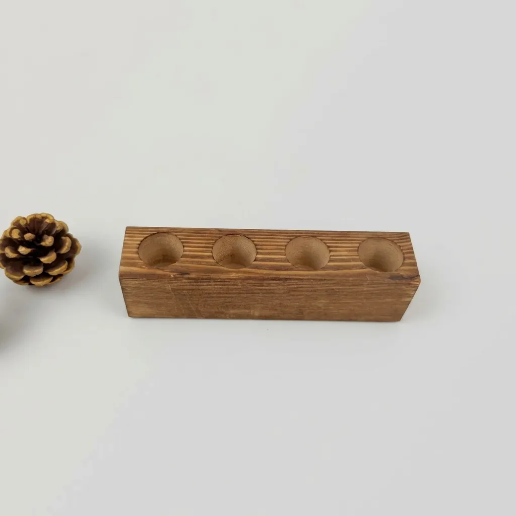 Wooden Test Tube Propagation Station | Custom Desktop Plant Vase Rack 2