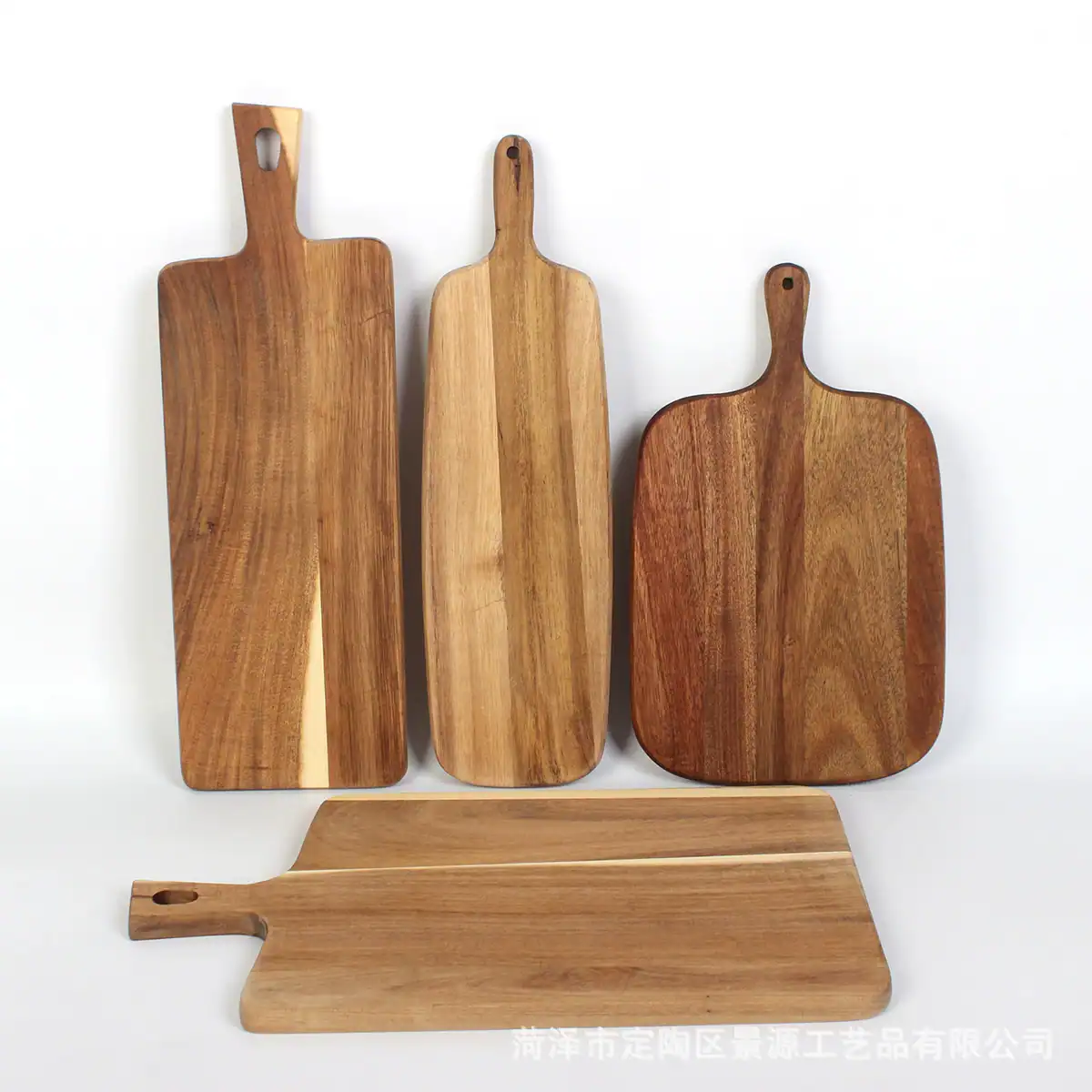 Acacia Wooden Cutting Board with Handle — Solid Wood Kitchen Chopping Board 2