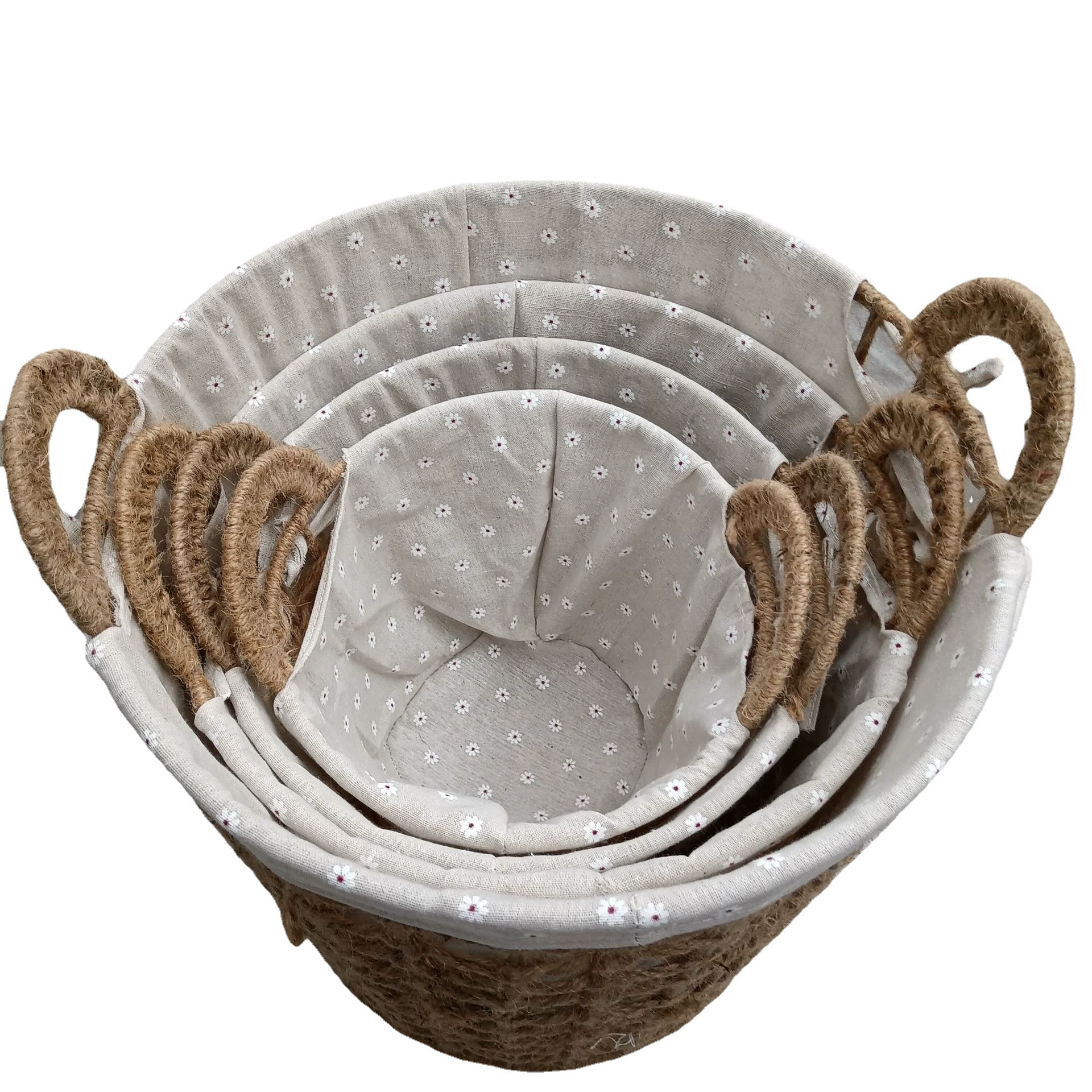 Woven Rope Laundry Basket Custom Nordic Toy Storage Hamper 3