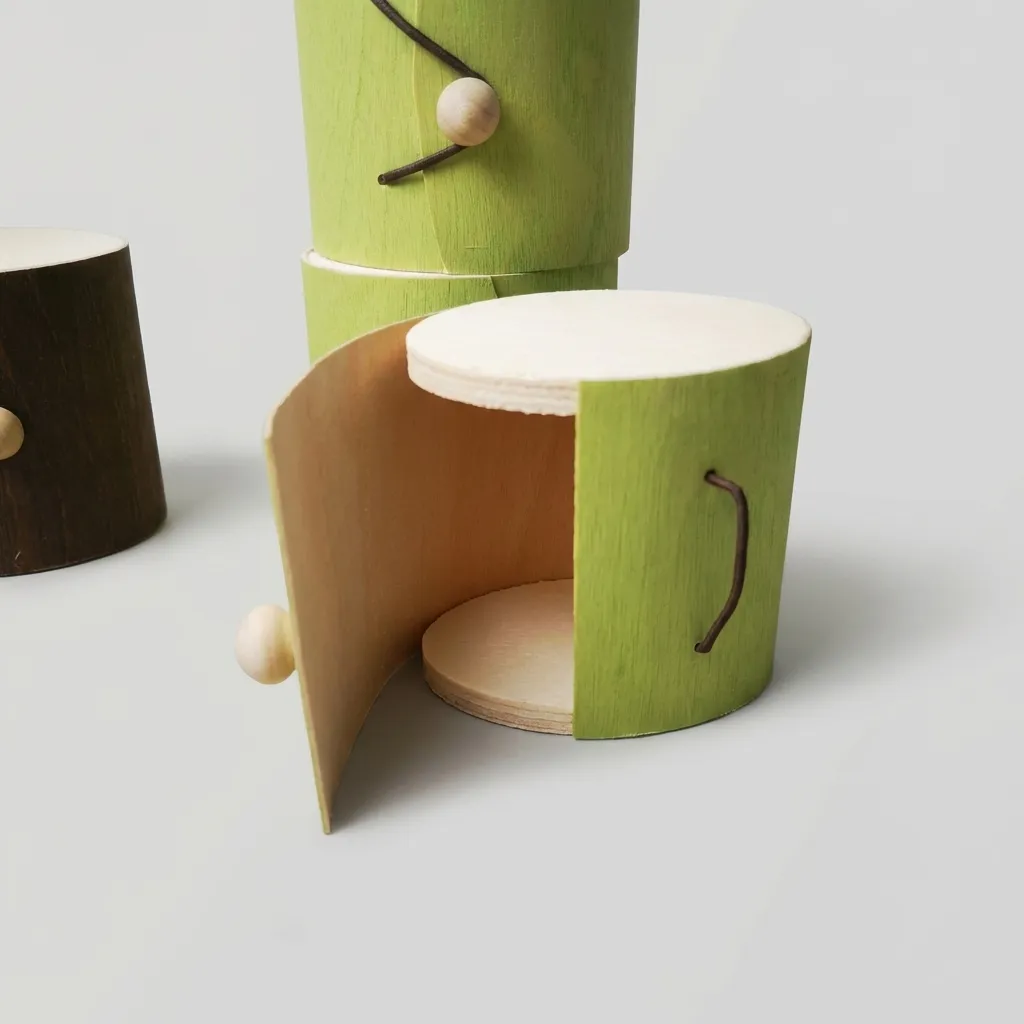 Custom Wood Veneer Box & Birch Bark Packaging 2