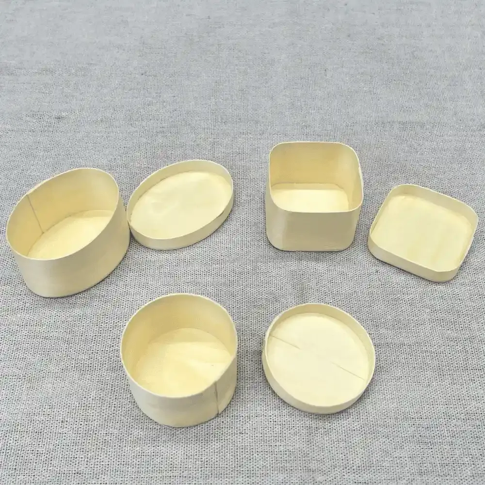 Poplar Veneer Cake Box: Small Round, Square, and Oval Wooden Mousse and Cheese Packaging 2