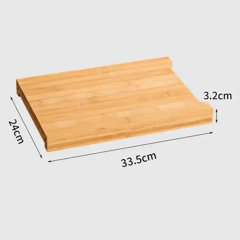 Bamboo Cutting Board with Drawer for Kitchen Fruit Bread Vegetables and Cheese 4
