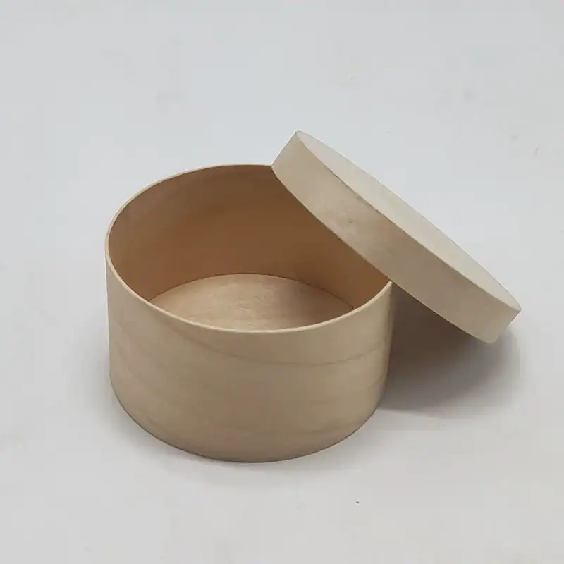 Round Birch Wood Box for Custom Bakery & Gift Packaging 4