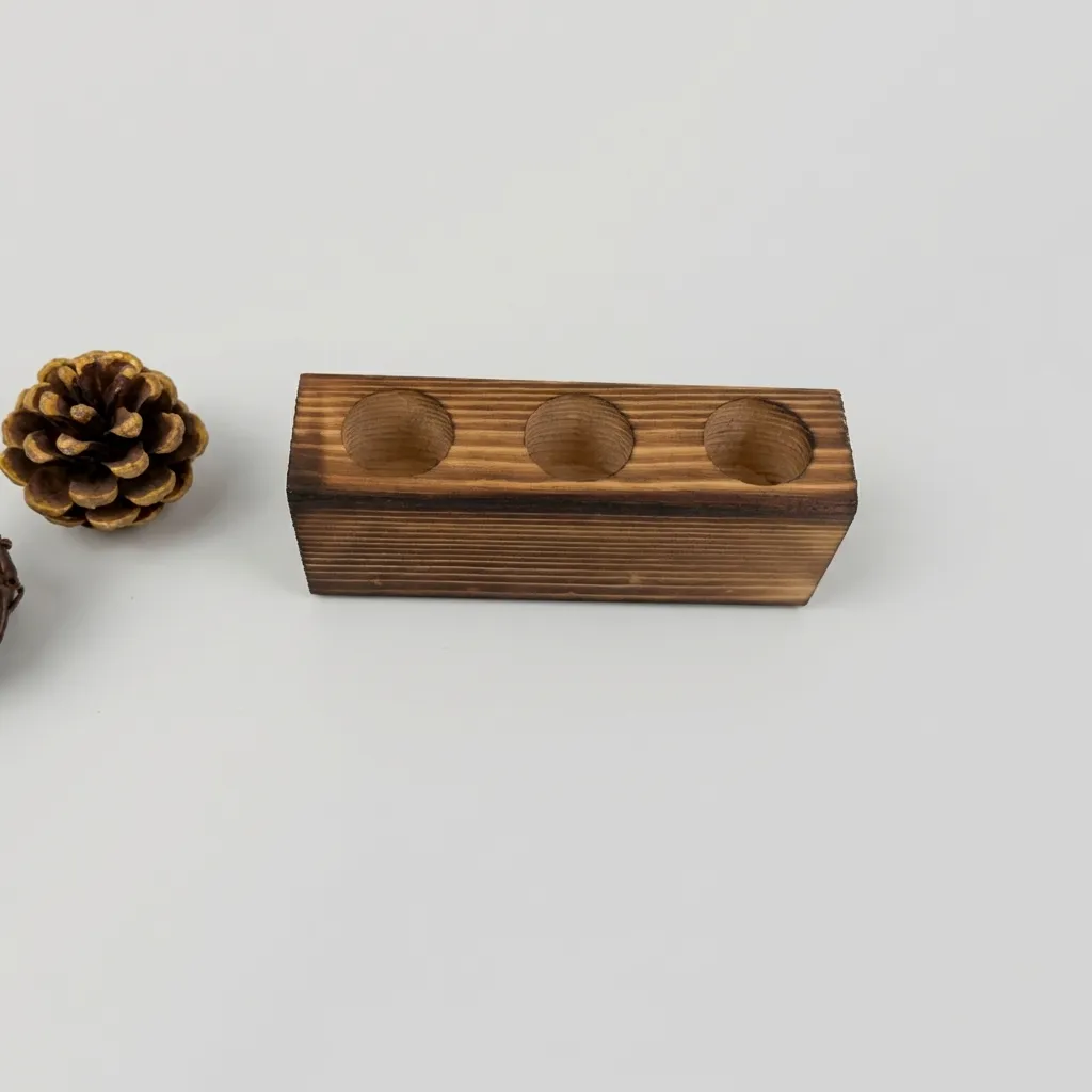 Wooden Test Tube Propagation Station | Custom Desktop Plant Vase Rack 3
