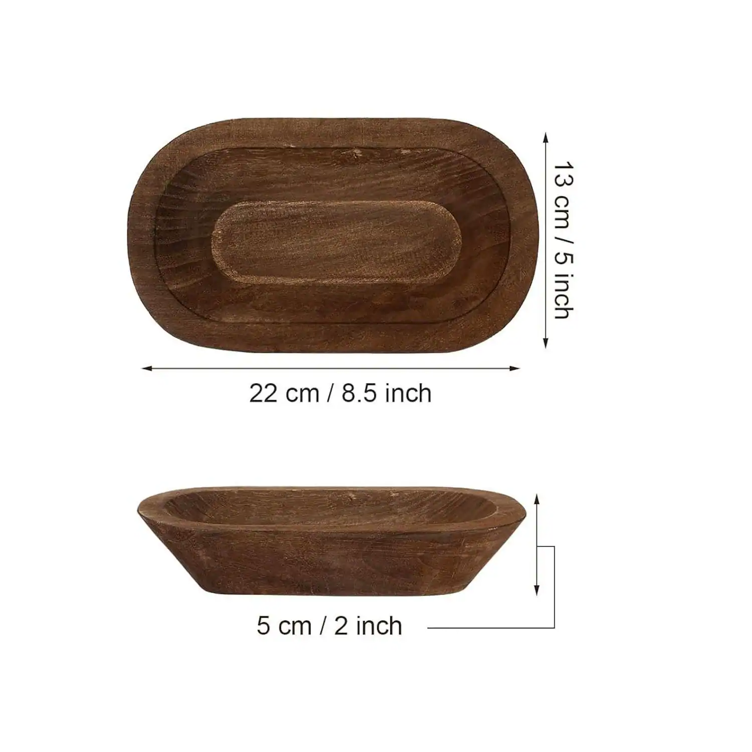 Bulk Oval Wooden Dough Bowls Custom Decorative Wood Bowls 5