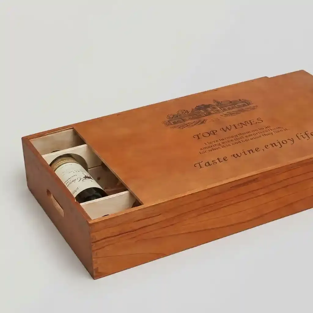Wholesale Stained Pine 6 Bottle Wine Box 2