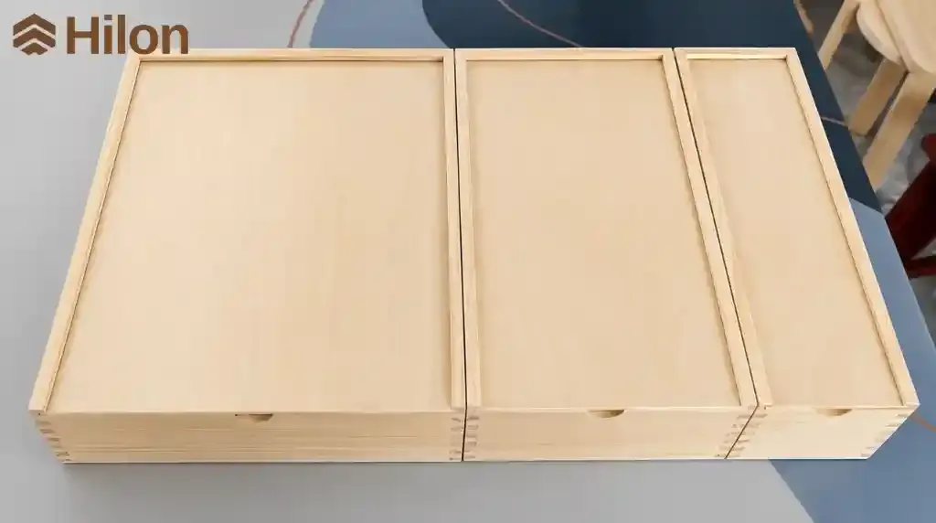 Wooden wine box sizes with sliding lid design comparison
