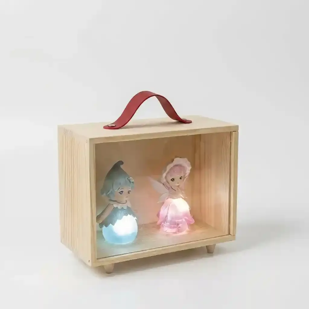 Custom Pine Wood Action Figure Display Box with Acrylic Lid Desktop Toy Ornament Showcase 2