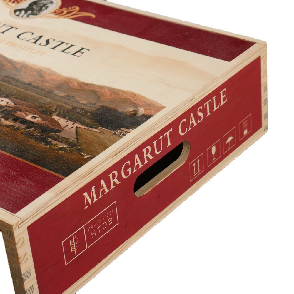 Custom Six-Bottle Pine Wood Wine Gift Box 3