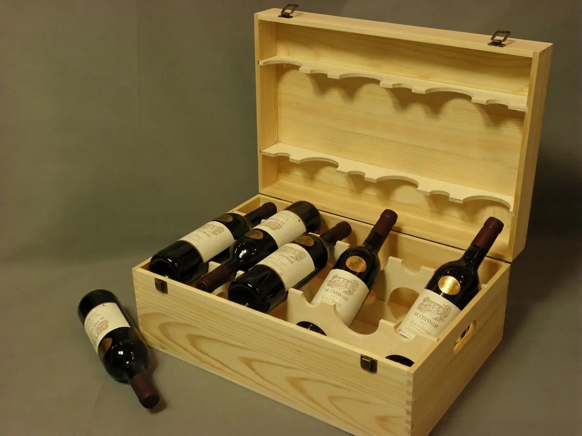 Custom 12 Bottle Pine Wood Wine Crates for Wholesale & Manufacturer 3