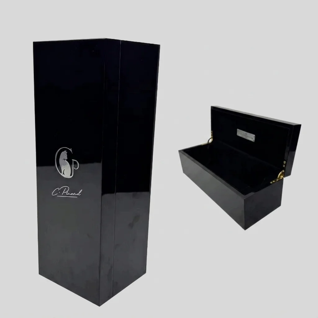 Custom High Gloss Piano Lacquer Single Bottle Wine Boxes | Manufacturer & Wholesale Supplier 2