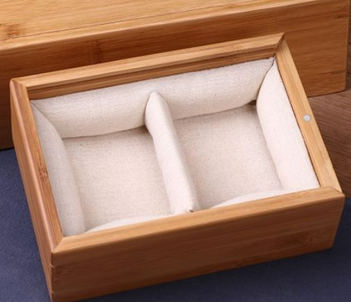Custom velvet and fabric lining for wooden box