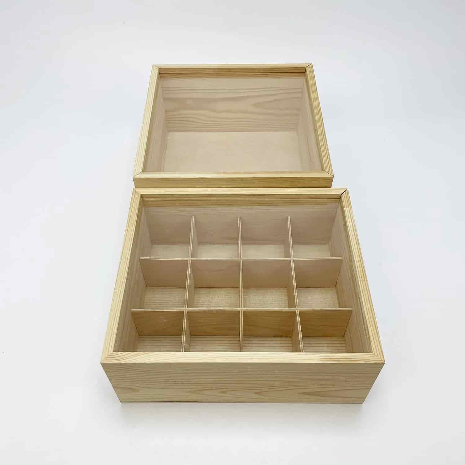 Custom wooden divider and compartment