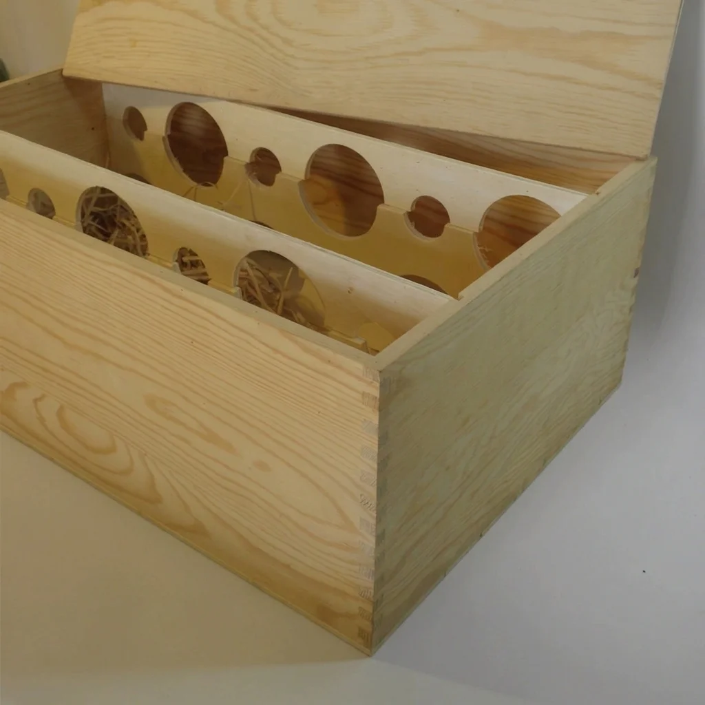 Natural Pine Wood 12 Bottle Wine Transport Crate Manufacturer & Wholesale Supplier 3