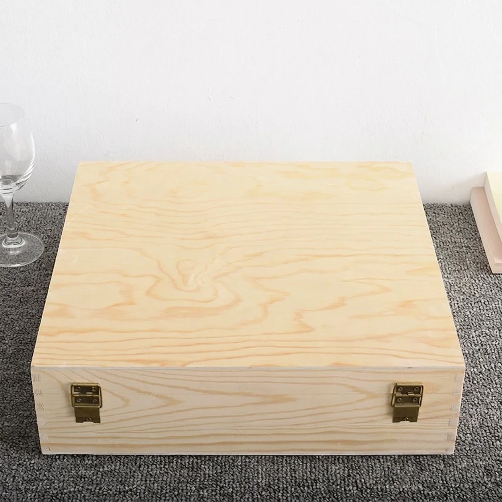 Custom 4 Bottle Vintage Wooden Wine Crate, Natural Pine Construction - Manufacturer & Wholesale Supplier 3