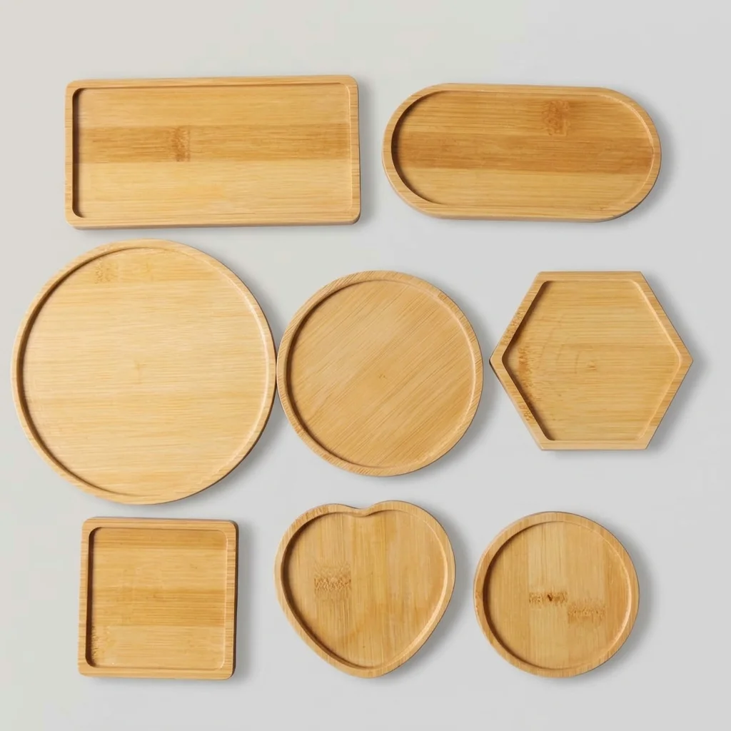 Multi-Shape Bamboo Coasters and Small Pot Saucers - Manufacturer & Wholesale Supplier 2