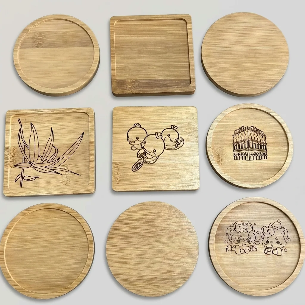 Multi-Shape Bamboo Coasters and Small Pot Saucers - Manufacturer & Wholesale Supplier 3